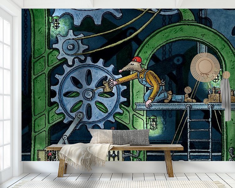 Voorbeeld van het werk in een kamer