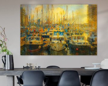 Ostend marina in the morning by Geert Van Baelen