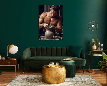 Voorbeeld van het werk in een kamer