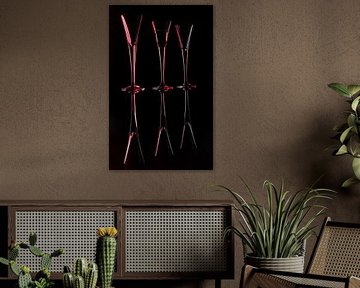 Roter Neon-Rhythmus von Karin van Bylevelt