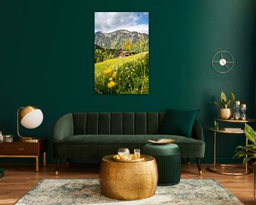 Wunderschöne Gerstruben am Trettachtal im Frühling mit schönen Blumen von Leo Schindzielorz