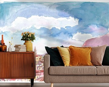 Zonnige kust van Maratea Potenza met uitzicht op zee