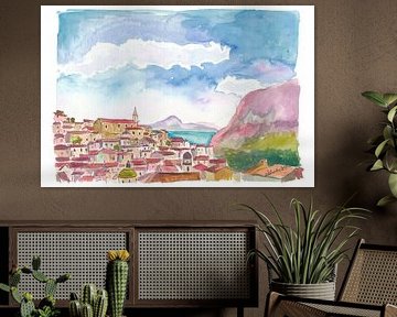 Zonnige kust van Maratea Potenza met uitzicht op zee