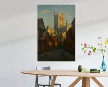 Canterbury Twilight Serenity - Gouden licht boven de kathedraal