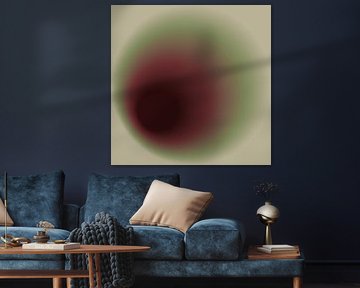 70er Jahre Retro-Stil abstrakter Farbverlauf in Weinrot, Grün und Weiß