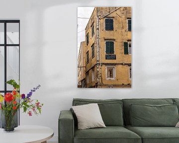 Yellow facades in Corfu town