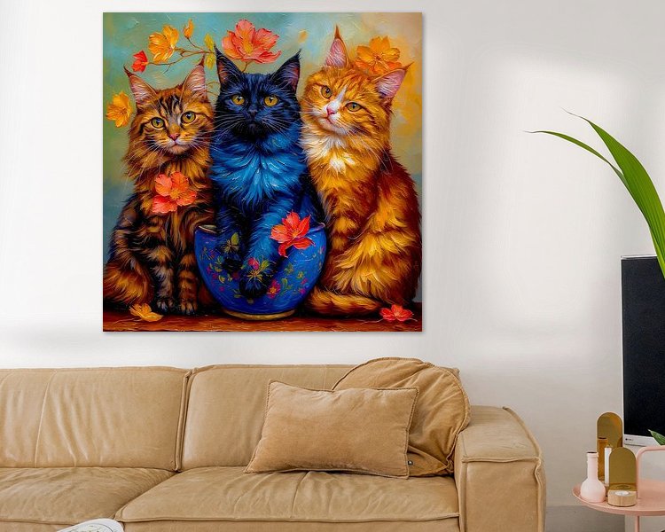 Voorbeeld van het werk in een kamer