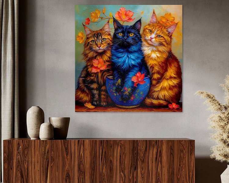 Voorbeeld van het werk in een kamer