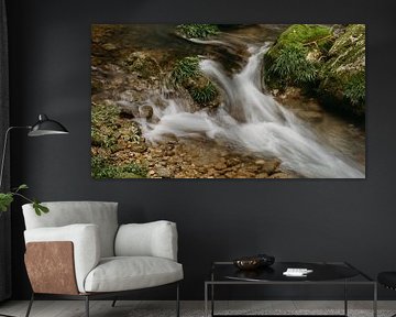 Soft-flowing mountain water in Zhangjiajie National Forest Park, Hunan, China.