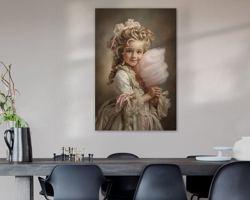 Baroque Girl with Cotton Candy - Merry Painting