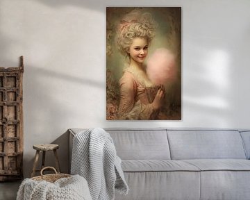 Baroque Noblewoman with Cotton Candy - Merry Painting