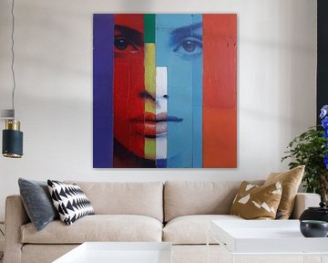 Portrait de femme en couleurs modernes