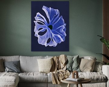 Fleur abstraite bleue