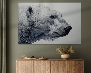 L'ours polaire dans les lignes du froid et du pouvoir