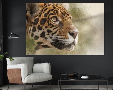 Jaguar en silence concentré