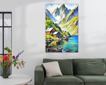 On the road in the fjords, motif 6