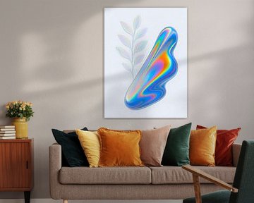 Plant and form in abstract illustration