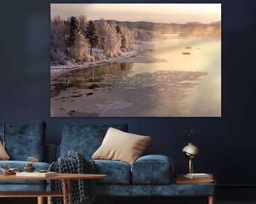 Sprookjesachtig rivierlandschap in Zweeds Lapland van Krijn van der Giessen