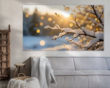 Takken in de warme gloed van het licht