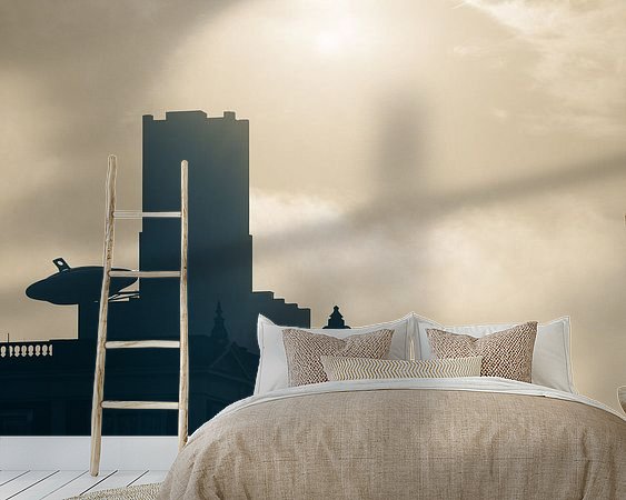 Voorbeeld van het werk in een kamer