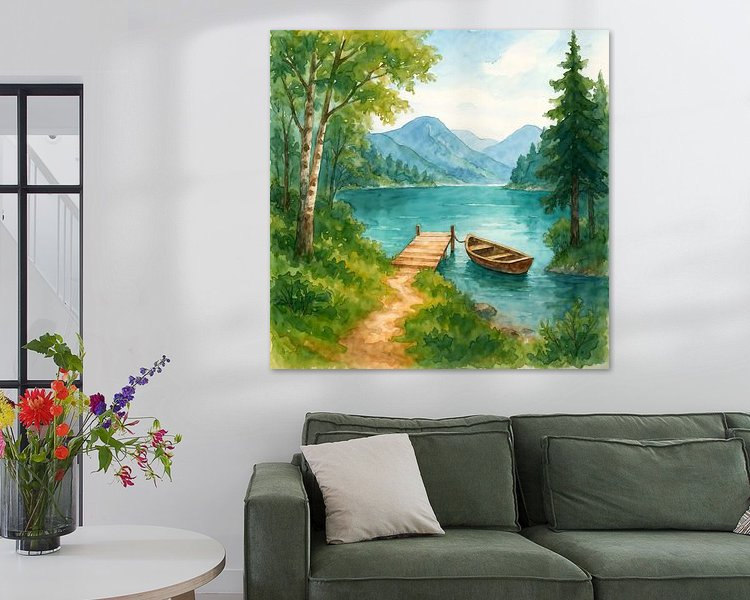 Voorbeeld van het werk in een kamer