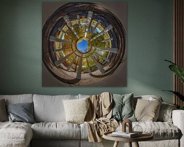 Spherical panorama double ring of columns Monopteros Hohenheim by Christoph Hermann