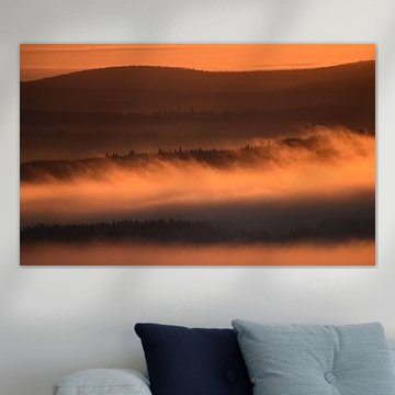 Ein Nebel an einem Herbstmorgen von Claude Laprise