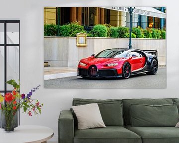 L'hypercar Bugatti Chiron garée dans la rue à Monaco sur Sjoerd van der Wal Photographie