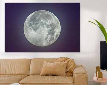 Pleine lune au lever du soleil