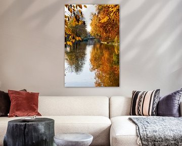 Le canal de la ville (Tolsteegsingel) aux couleurs de l'automne (debout).