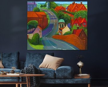 De weg naar York door Sledmere, 1997 van Lorraine Mooore