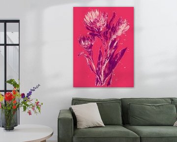 Fuchsienblüten - ausdrucksstarke moderne botanische Kunst voller Kontraste