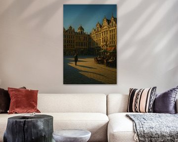 Brussel bij zonsondergang - Gouden licht op de Grote Markt