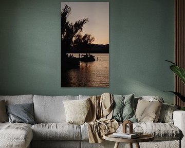 Sonnenuntergang am Kunming-See - Stille im Scherenschnitt