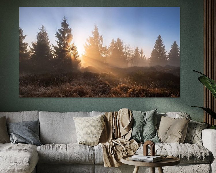 Voorbeeld van het werk in een kamer