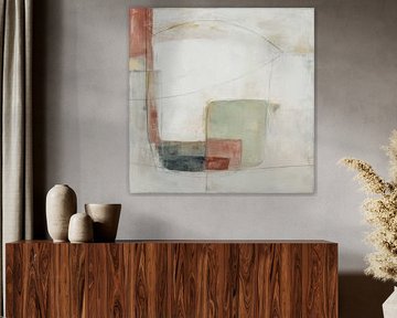 Composition abstraite dans le style japonais sur Japandi Art Studio