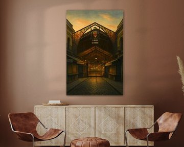 Boqueria Sunset Serenity – Golden Light Over Barcelona’s Historic Market