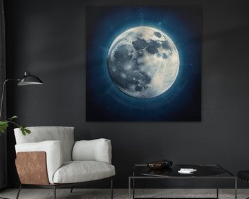 Blauer Mond Lichtmalerei