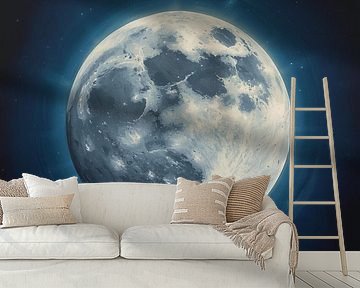 Blue Moon Light Schilderij