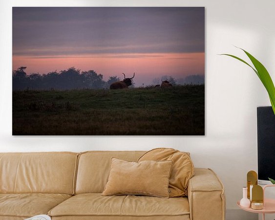 Voorbeeld van het werk in een kamer