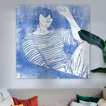 blauwe rust in strepen