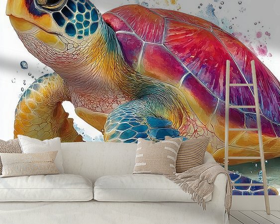 Voorbeeld van het werk in een kamer