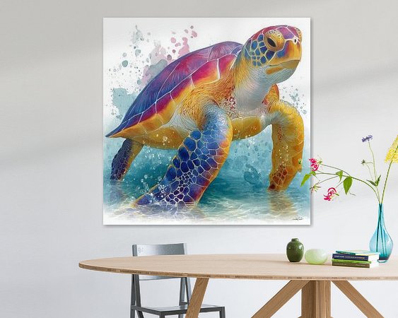 Voorbeeld van het werk in een kamer