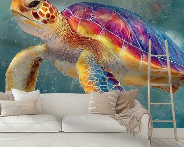 Voorbeeld van het werk in een kamer