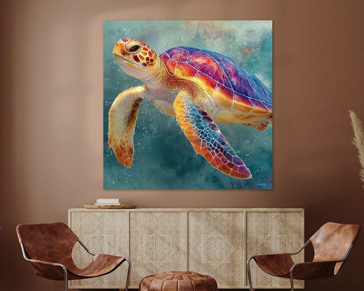 Voorbeeld van het werk in een kamer