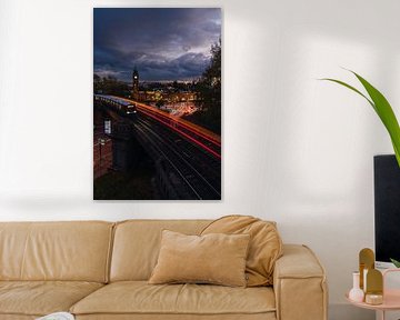 Voyage nocturne en métro dans le port de Hambourg sur Oliver Preuss