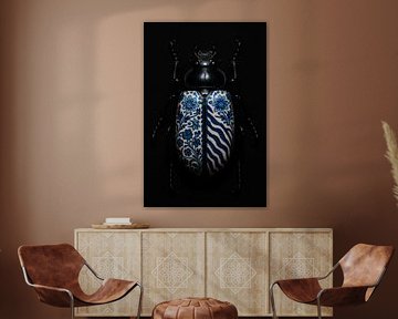 Delft Blue Beetle - Floral Symmetry