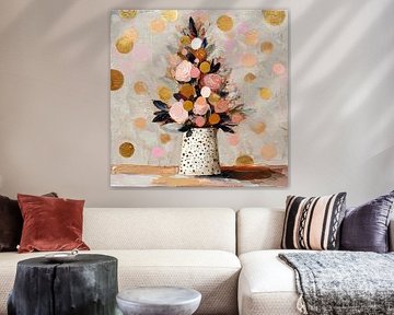 Arbre de Noël accueillant avec des roses