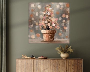 Adorable sapin de Noël en or, bronze et rose