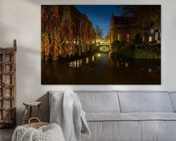 Amersfoort at nach. View of Korte gracht by Gertjan Hesselink